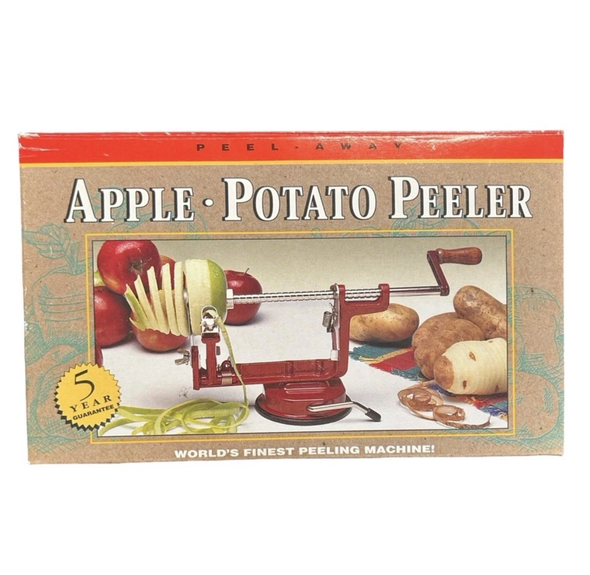 Vintage Back to basics Peel away apple and potatoe peeler model A505 New in Box