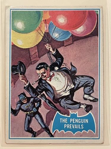 1966 Topps Batman Blue Bat #2B The Penguin Prevails — TAG (grade unconfirmed)