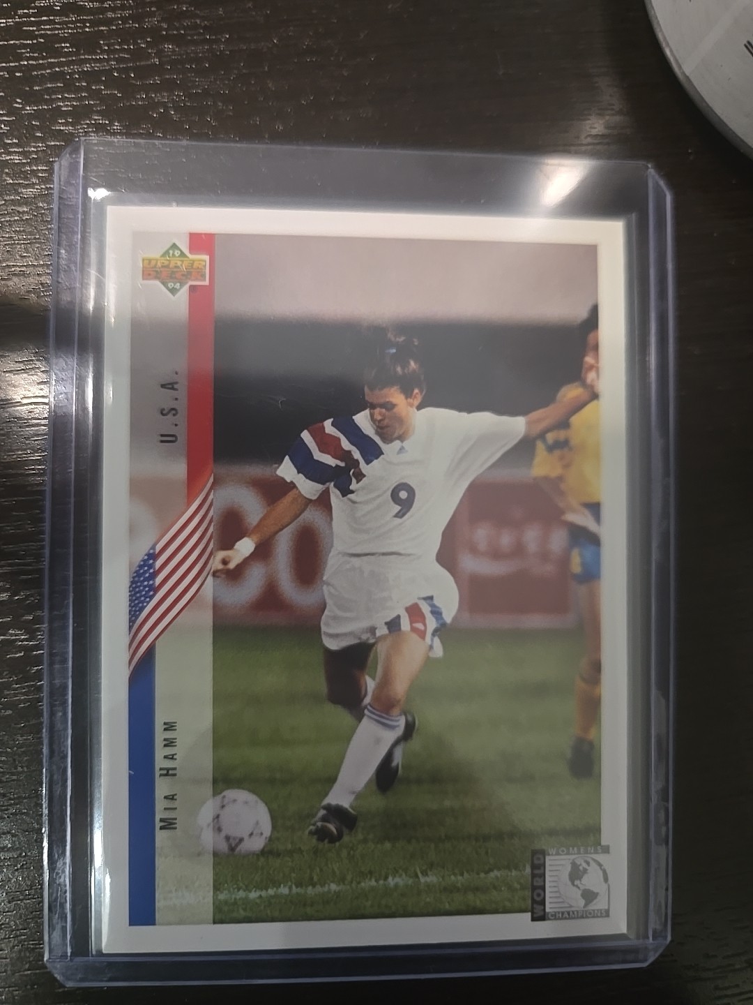 1994 Upper Deck World Cup English/Spanish - Mia Hamm #268 (RC)