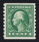 CKStamps: US Stamps Collection Scott#412 1c Washington Mint NH OG 24 1/2mm