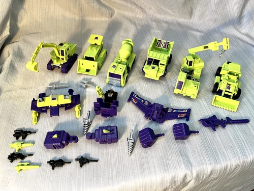 1985 Devastator Constructicons Complete G1 Transformers Set
