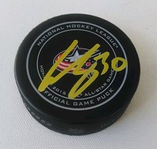 CURTIS MCELHINNEY COLUMBUS BLUE JACKETS SIGNED AUTO NHL OFFICIAL GAME PUCK