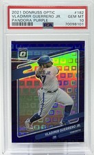 Vladimir Guerrero Jr PSA 10- 12021 Panini Donruss Optic Purple Pandora Prizm /99