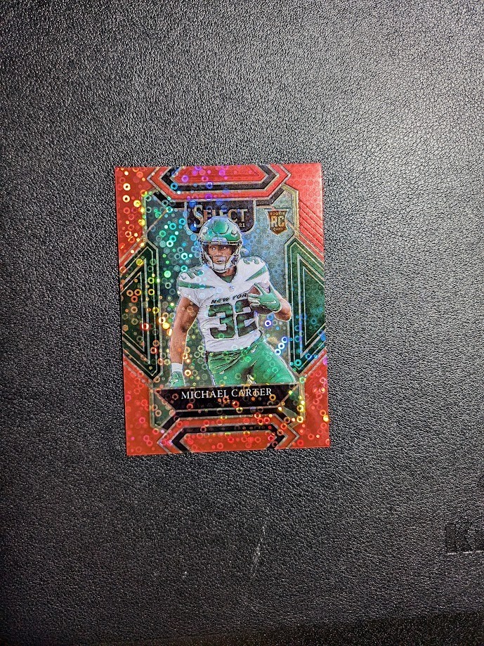 2021  Select Michael Carter #271 Prizm Club Level Red No Huddle Prizm 02/49