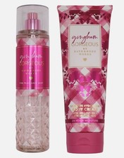 Bath  Body Works Gingham Gorgeous Set of 2  Mist  Body Cream  NEW FULL SET
