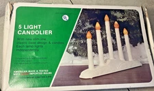 NIB Vintage Noma 5 Light Candolier Christmas Holiday Candle Decor with bulbs
