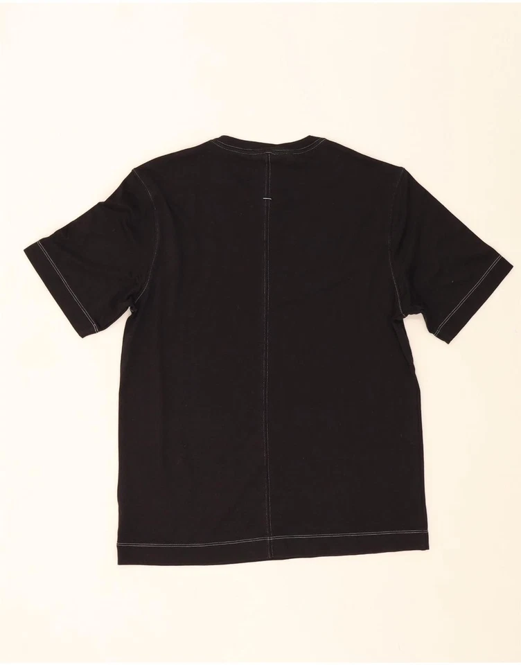CALVIN KLEIN Mens Graphic T-Shirt Top Medium Black Polyester Classic DM31 — 第 2/3 张图片