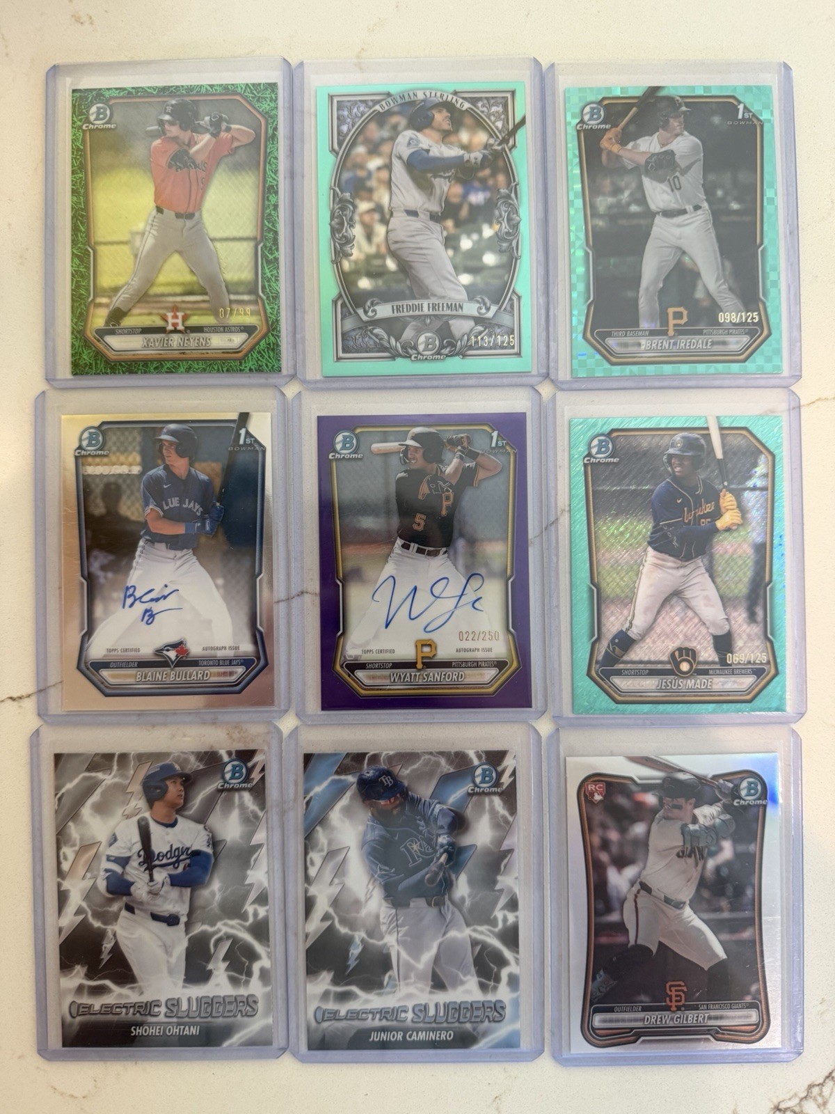 2026 Bowman Chrome lot Autos/Numbered/Inserts Ohtani, Made, Caglianoe, Burns view 2