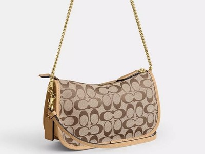 Coach Official Twin Turnlock Waverly Bag - Signature Jacquard