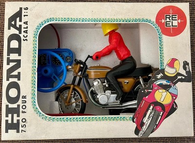 Motorrad Honda 750 Four 1:6 XXL Antikspielzeug Voll funktionsfähig 70er Rarität