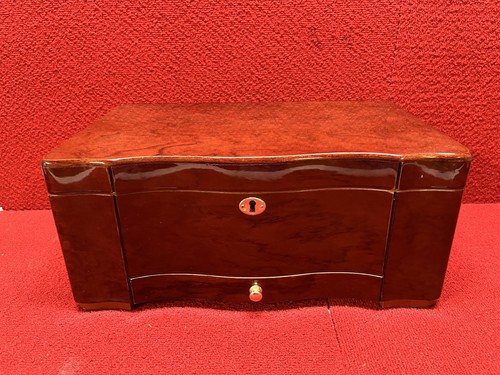 Used IDC Supreme Prestige Cigar Humidor Burlwood & Cedar No Key Good Condition