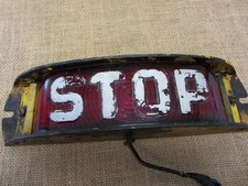 Vintage Bus Stop Light Cast Iron Plastic Lens...