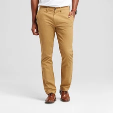 Goodfellow & Co Men's Mid Rise Relaxed Leg Athletic Chino Pants Stretch