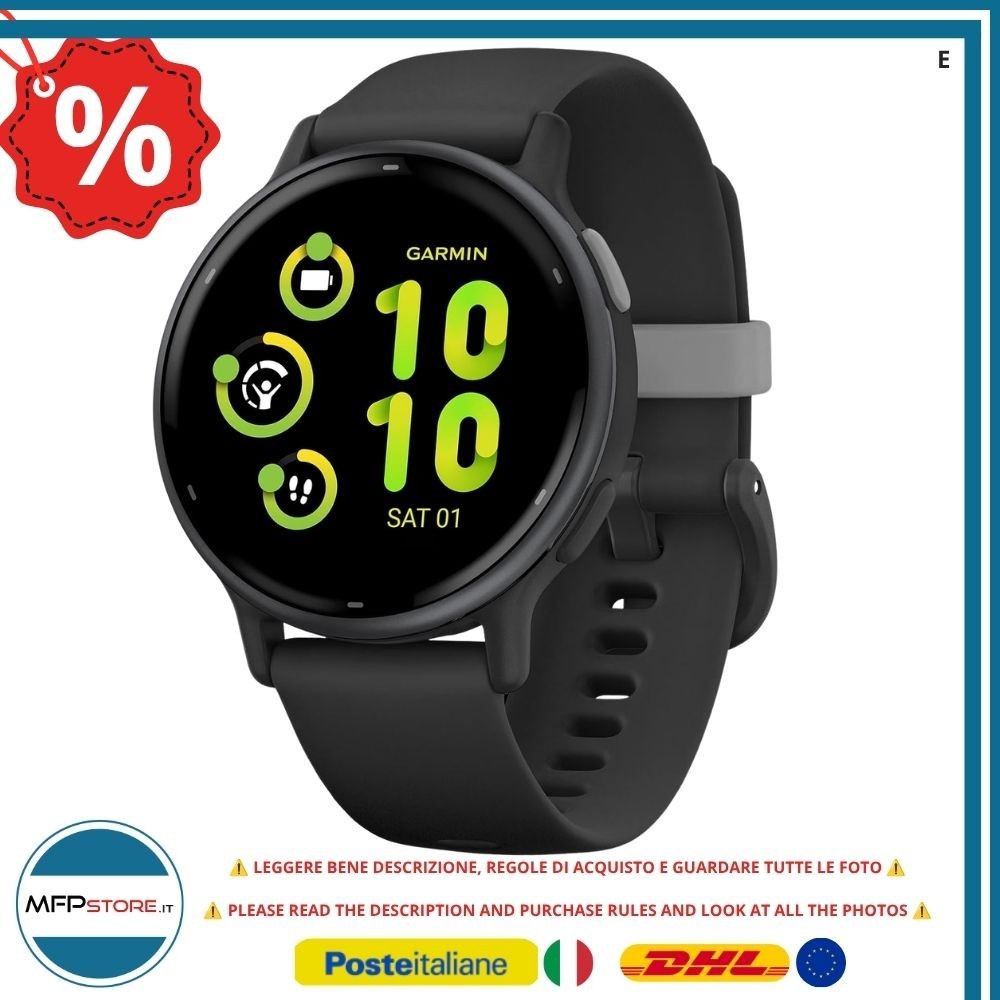 Garmin vívoactive 5 Montre Connectée GPS 42 mm AMOLED Noir Wi-Fi NFC