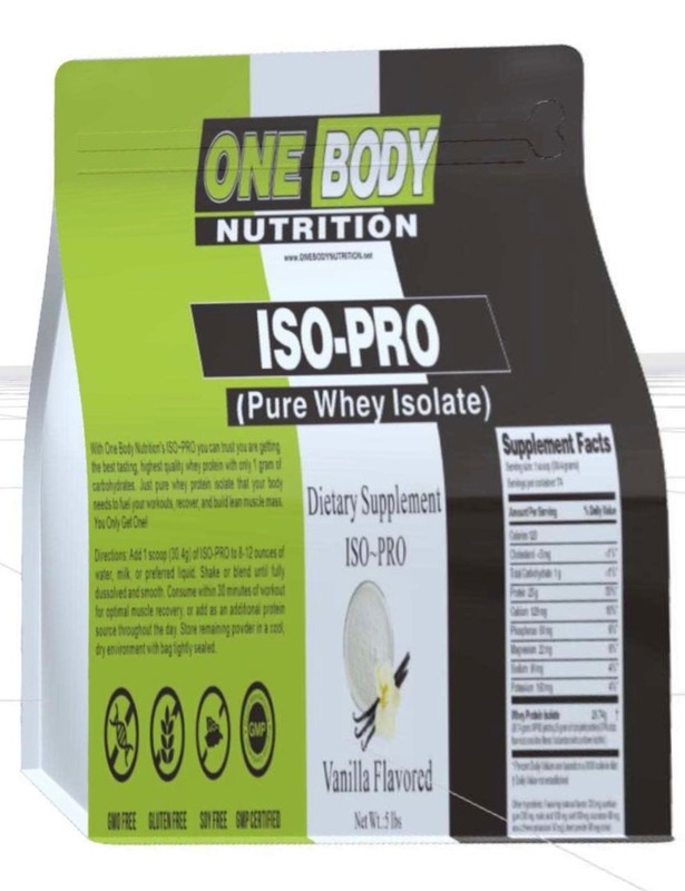 ISO~PRO (100% PURE WHEY ISOLATE PROTEIN)  VANILLA FLAVOR  BULK SIZE 5 LBS