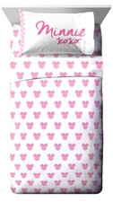 Disney Minnie Mouse XOXO 5 Piece Twin Bed Set - Includes Reversible Comforter...