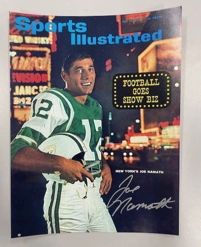 Joe Namath Signed Sports Illustrated 8x10 Photo-Benefits Joe Namath Foundation