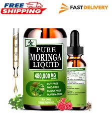 Organic Moringa Liquid Drops for Energy,Metabolism Immune Support,8000Mg Moringa