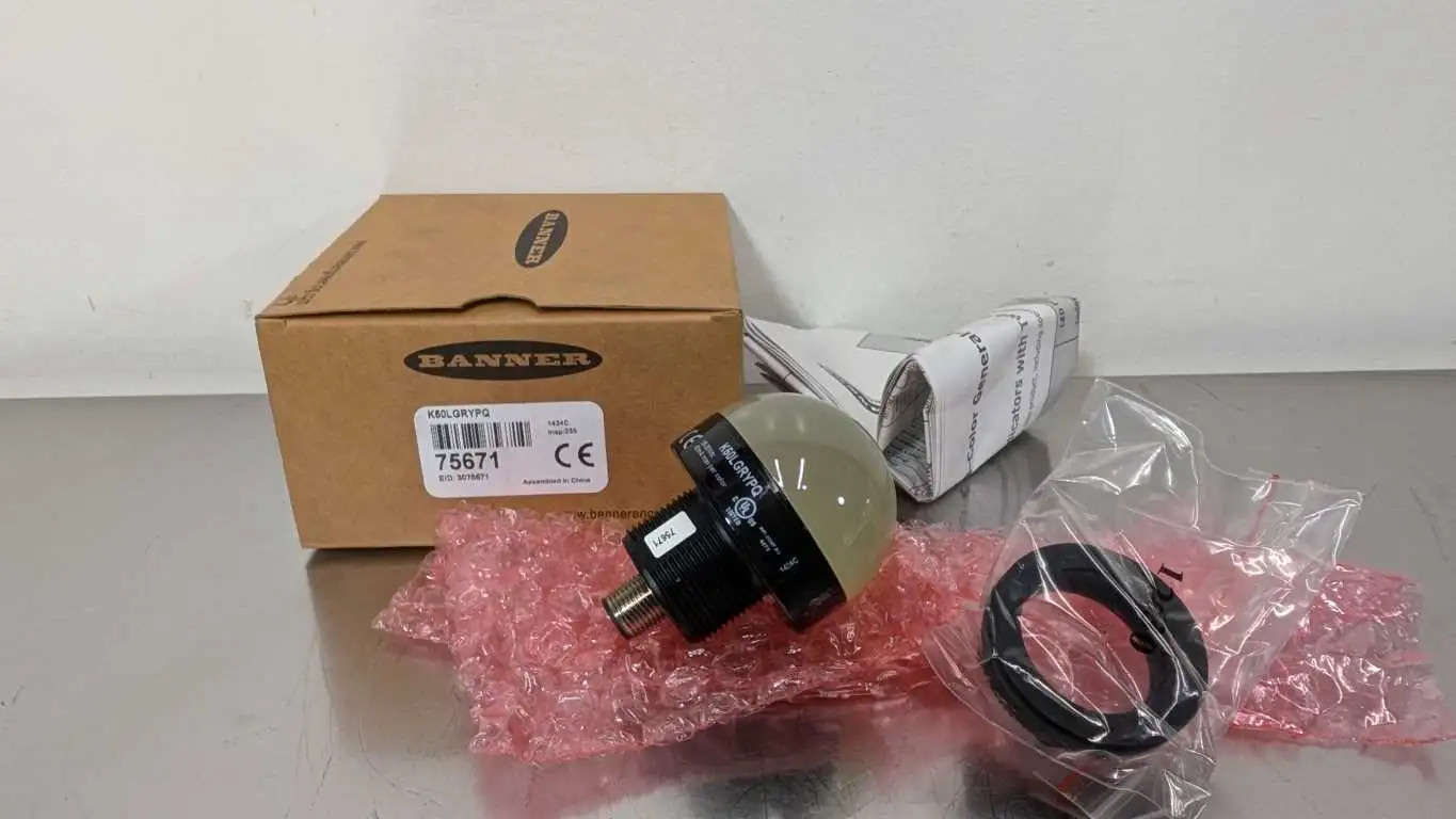 Banner K50LGRYPQ General Purpose LED Indicator 75671 18-30VDC 50mm M12 5-Pin