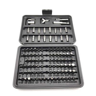 100 - Pcs 1/4 Torx Hex Torq Security Bit Set Tamper Proof Case Screwdriver
