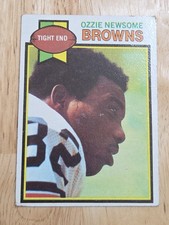1979 Topps OZZIE NEWSOME Rookie Card RC #308 Cleveland Browns. rookie card picture