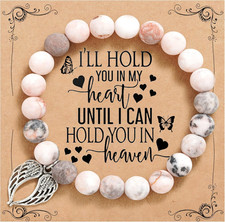 Sympathy Bracelet with Angel Wings for Bereavement - Memorial Gifts for Loved On