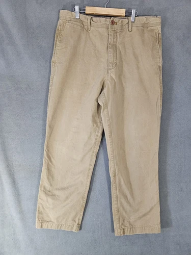 Pantalone chino uomo Timberland taglia 36 x 32 beige marrone kaki gamba dritta piatto davanti