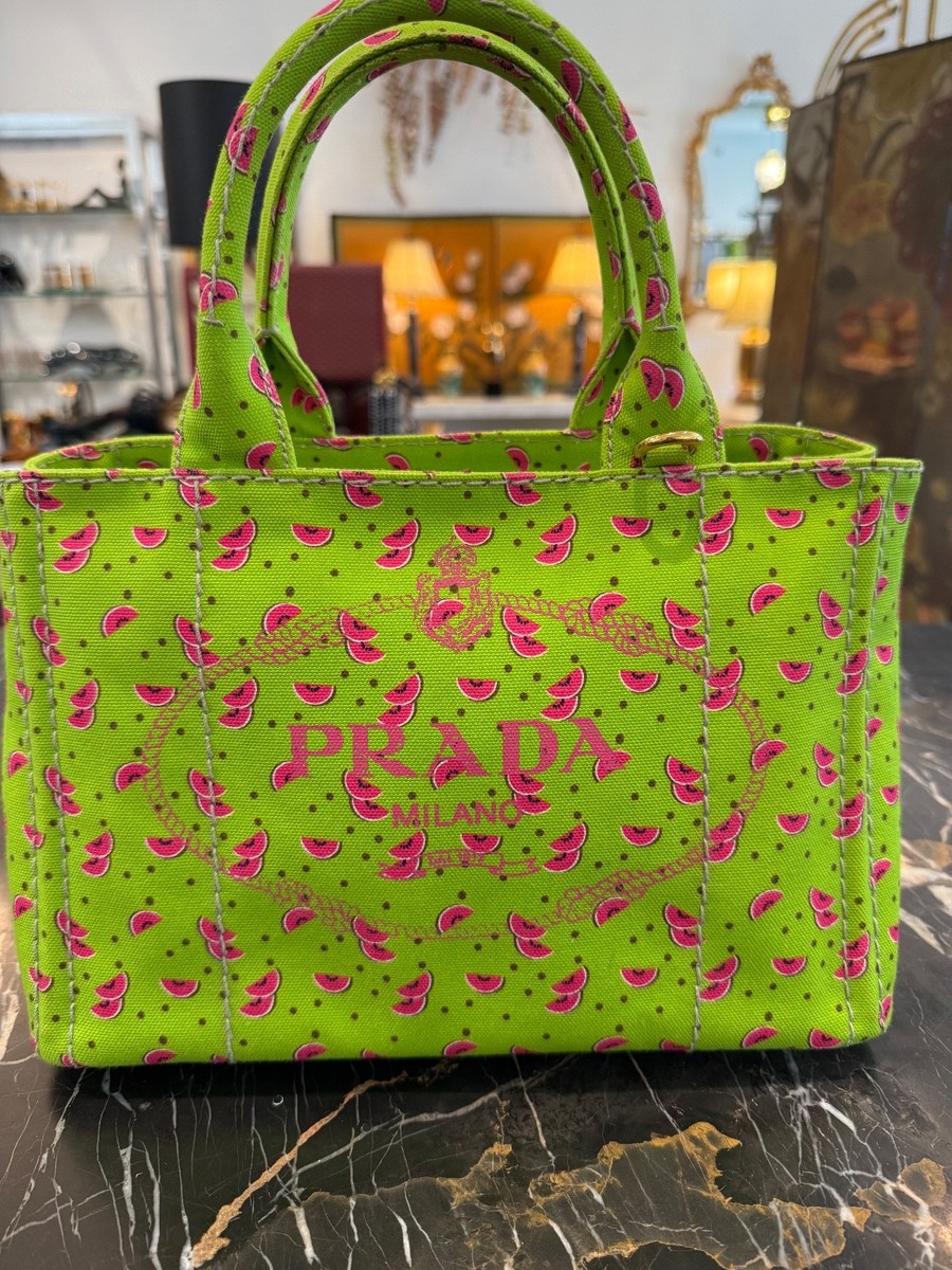Prada Canapa Tote Canvas Watermelon Print Limited Edition Rare | eBay