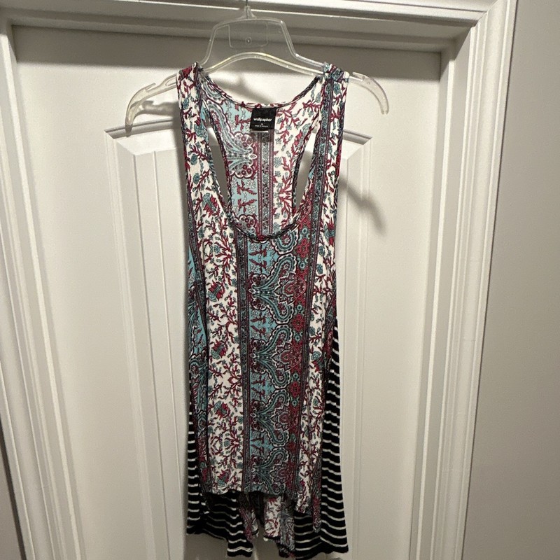 Wallpaper Women’s M Multicolor Floral Scoop Neck Sleeveless Tank Rayon/Spandex