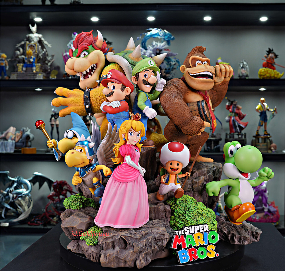 MARIO FAMILYオリジナルフィギュア JOY Studio Mario family Resin Model YHAHA Statue H55cm Bowser EX