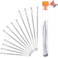 Premium High Quality Leather Needles - Easy to Handle, 3 Sizes with Container