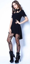 Dark In Love DW127 Hollow Out Doll Collar Cocktail Vamp Mini Dress Black Goth XS