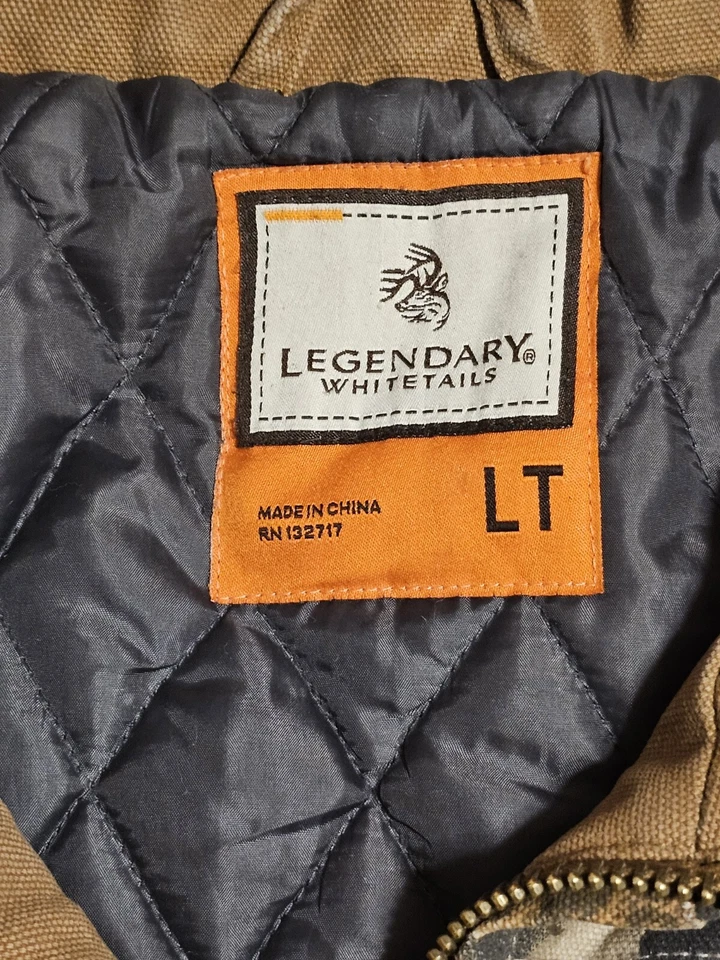 Legendary Whitetails 6234 Canvas Brown Camo Insulated Jacket Men's LT RN 132717 - Image 4 of 4