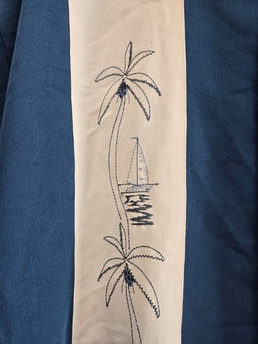 Camisa de campamento The Havana Co. panel bordado mezcla de rayón abotonada para hombre talla 2XLT - Imagen 3 de 5