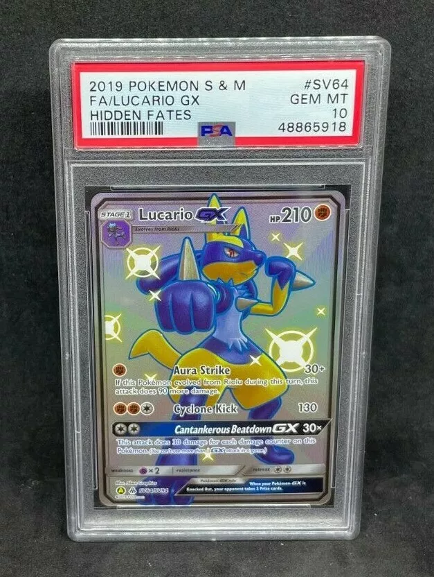 Lucario GX Shiny Vault Full Art - PSA 9 Mint