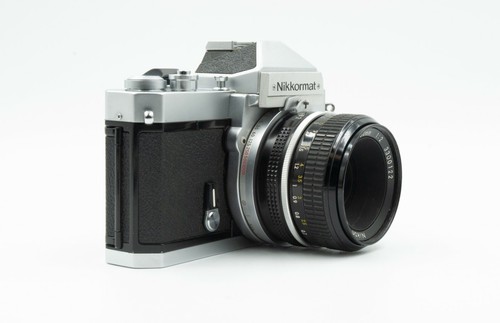 Nikon Nikkormat FT2 Chrome 35mm Film SLR Camera w/50mm f/2 Non- Ai Lens - Picture 2 of 12