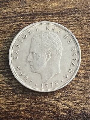 1975 Spain 25 Ptas Actual Coin TK9607*