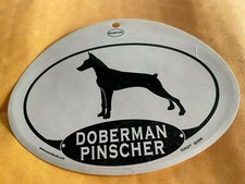 Euro Doberman Pinscher Oval Decal