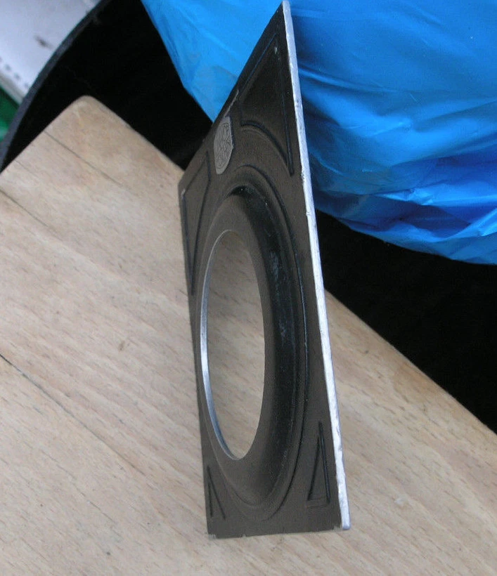 early Linhof Munchen  4x5   Lens board with 50.2mm hole  compur 2 100mm x 93.5mm - Image 3 of 3