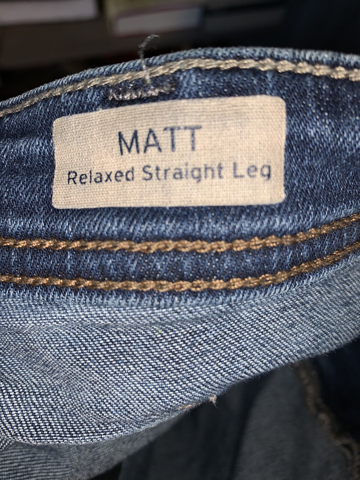 Mavi Jeans 33x32 Matt Straight Leg Mid Rise Medium Blue Denim Wash 
