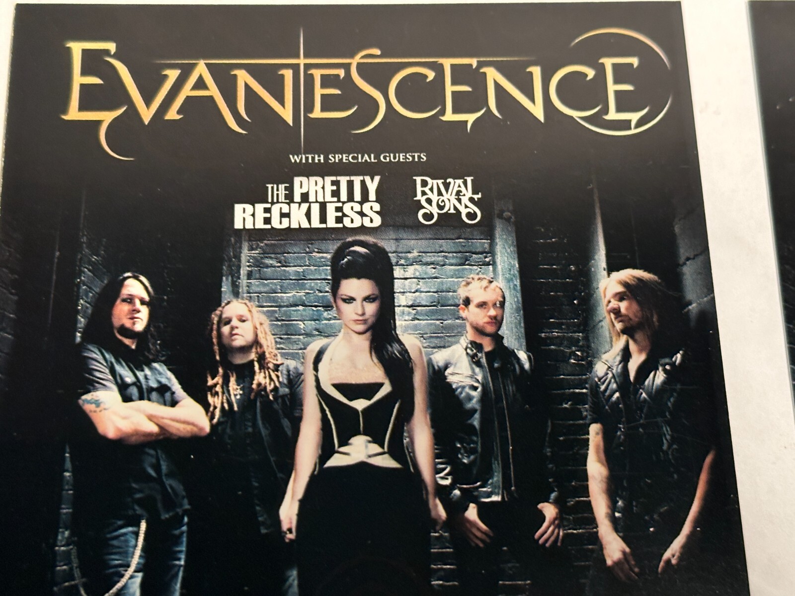 EVANESCENCE 2011 US Tour lot of 2 Promo postcards Hollywood Palladium California