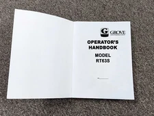 Grove Crane RT63S Operator Owner Maintenance Manual