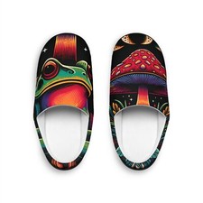 Frog Shroom Slippers for Her, Great Gift Idea, trending 2024