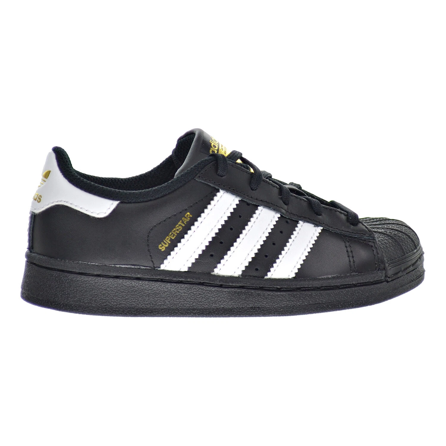 PANTOFOLA D’ORO Adidas Originals Ragazzi Adidas Originals Superstar nero bianco oro*TAGLIA 12*