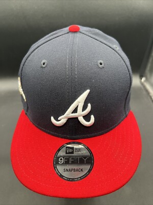 New Era Atlanta Braves Navy / Red 9FIFTY Snapback Cap Adjustable Hat 2024 READ