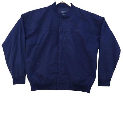 Vintage John Blair Luxury Blue Cotton Blend Bomber Jacket Men Size UK XL  UK