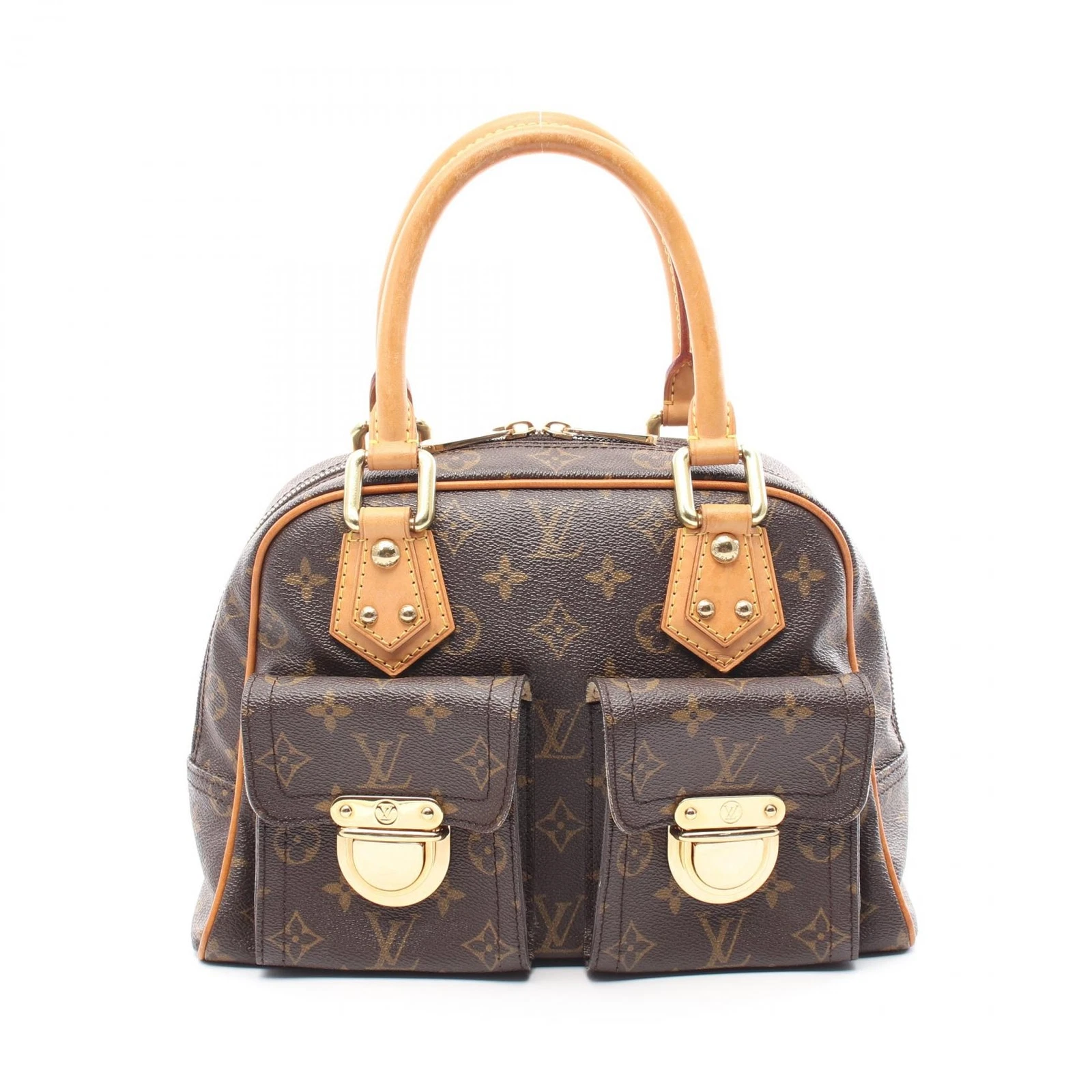 LOUIS VUITTON（LV） Borsa a mano Louis Vuitton Manhattan PM M40026 Monogram pelle marrone usata LV