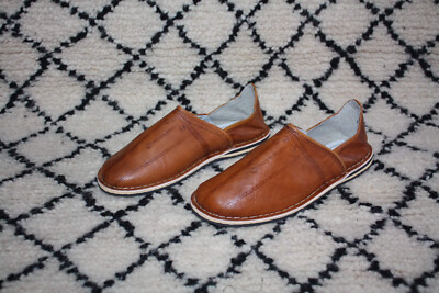 Camel LEDER Babouches mit Absätzen - Marokkanische Herstellung 100% HANDMADE - Unisex