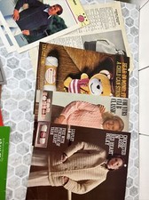 1980s-Coats  Clark/Aran/Fibre Craft Leaflets Single Page w/ Instructions