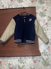 NFL Vintage Dolphins Miami Youth Bomber Jacket Blue/Silver Size 12/14 Boy's M